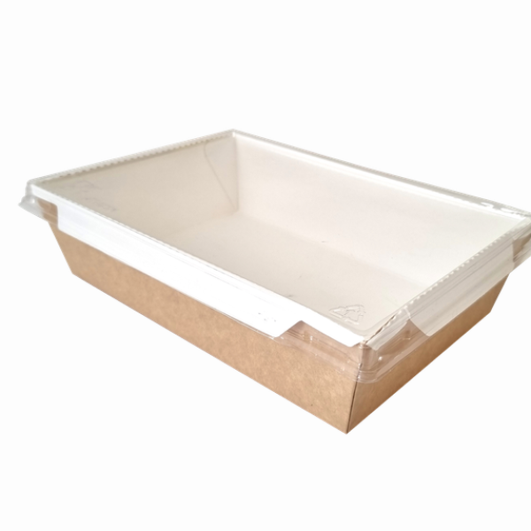 Hộp giấy kraft vàng - trắng 700ml